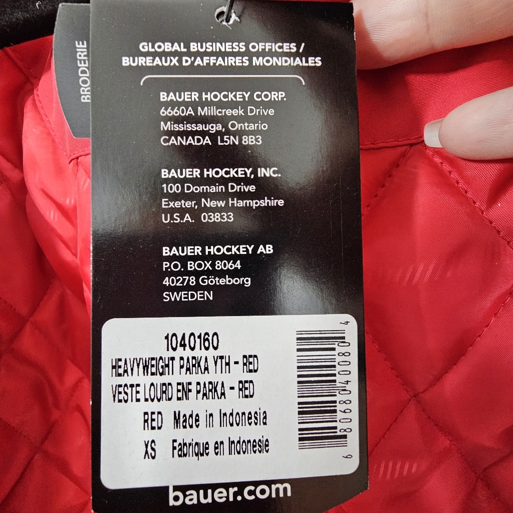 NWT Bauer Team Thinsulate Youth Hockey Coat - Picture 5 of 6